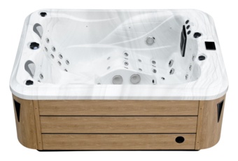 Wanna ogrodowa z hydromasażem Aquess Nevara 2752 3-osobowa Brown