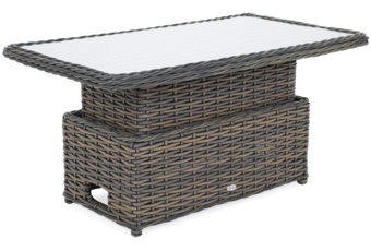 Narożny zestaw mebli ogrodowych Foggia Silk Grey / Grey Melange