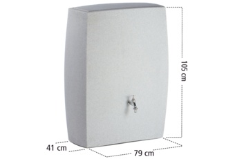 Zbiornik na deszczówkę MPI Noblesse 275 l czarny granit