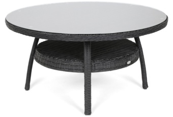 Meble ogrodowe technorattanowe Bristol Round Elegant 150 cm Grey / Grey Melange 6+1