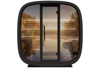 Sauna fińska zewnętrzna Leil® Saunas Round Cube Mini 2.0 4-osobowa