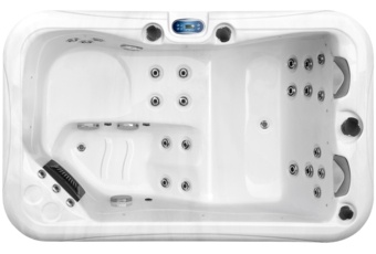 Wanna ogrodowa z hydromasażem Aquess Zenya 1201 Brown 3-osobowa