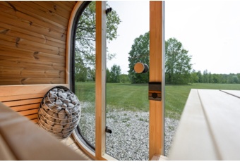 Sauna fińska zewnętrzna Leil® Saunas Black Cube Classic 4-osobowa