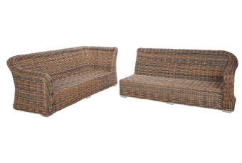 Narożny zestaw mebli ogrodowych Foggia Comfort Ginger Melange / Dark Grey