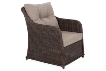 Narożny zestaw mebli ogrodowych Bergamo Brown Mat / Brown Melange