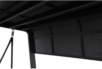 Huśtawka ogrodowa Mungia Dark Grey / Grey Melange z pokrowcem