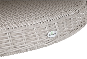 Meble ogrodowe technorattanowe Bristol Round Elegant 180 cm White / Grey 8+1