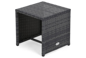 Zestaw leżaków ogrodowych z technorattanu Bora Bora Grey / Grey Melange ze stolikiem