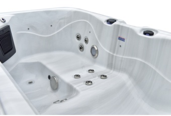 Wanna ogrodowa z hydromasażem Aquess Zenya 1201 Brown 3-osobowa