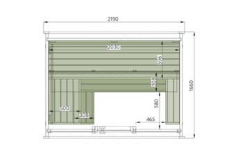 Sauna fińska zewnętrzna Leil® Saunas Black Cube Classic 4-osobowa