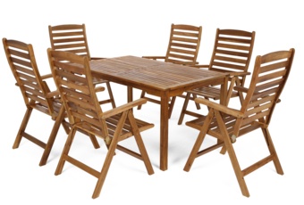 Meble ogrodowe drewniane Akacja 6+1
