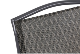 Krzesło ogrodowe metalowe Atlanta Grey / Black Diamond