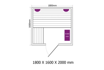 Sauna fińska EA4 White z piecem 4-osobowa