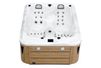 Wanna ogrodowa z hydromasażem Aquess Nevara 2752 3-osobowa Brown