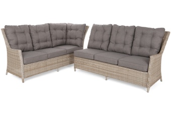 Narożny zestaw mebli ogrodowych lewy Alicante Beige / Beige Melange