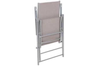 Zestaw krzeseł ogrodowych Casablanca Silver / Taupe ze stolikiem Cuba Silver