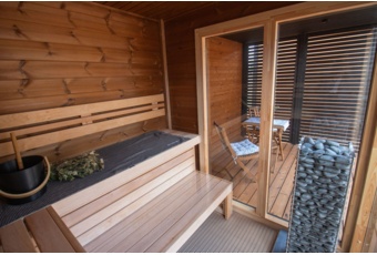 Sauna fińska zewnętrzna Leil® Saunas Patio S Plus 4-osobowa