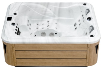 Wanna ogrodowa z hydromasażem Aquess Nevara 2752 3-osobowa Brown