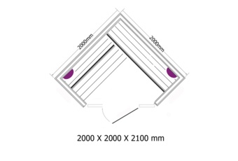 Sauna fińska narożna EA5 z piecem