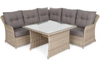 Narożny zestaw mebli ogrodowych Bergamo Beige / Beige Melange