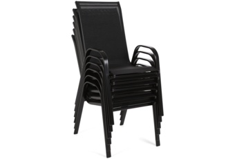 Krzesło ogrodowe metalowe Sevilla Black / Black