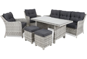 Meble ogrodowe technorattanowe California Light Grey / Grey Melange