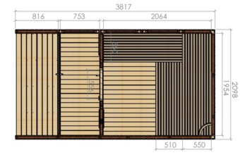 Sauna fińska zewnętrzna Megiw Miami