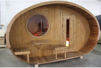 Sauna fińska zewnętrzna Hobbit Medium CLT 240 x 400 cm