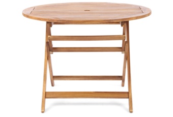 Meble ogrodowe drewniane Akacja Round Cross 4+1