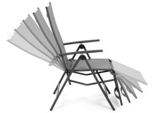 Zestaw krzeseł ogrodowych aluminiowych Ibiza Relax Silver / Black