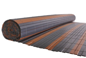 Mata PVC Regular na ogrodzenie 150 x 500 cm szaro-brązowa