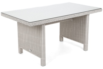 Narożny zestaw mebli ogrodowych prawy Alicante White / Grey