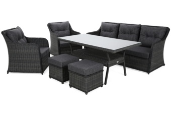 Meble ogrodowe technorattanowe Bergamo Elegant Grey / Grey Melange