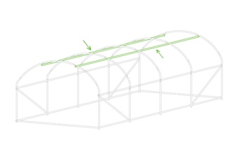 Tunel foliowy 300 x 600 cm (18 m²) stelaż + folia niebieska