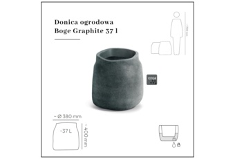 Donica ogrodowa Boge Graphite 37 l