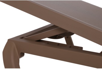 Zestaw leżaków ogrodowych Monako Taupe / Taupe ze stolikiem 