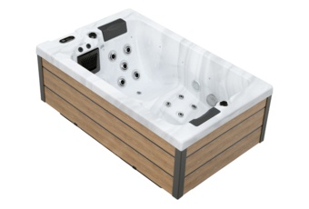 Wanna ogrodowa z hydromasażem Aquess Ellora 1201 2-osobowa Brown