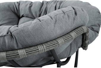 Fotel bujany technorattanowy Palermo Grey / Grey