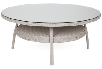 Meble ogrodowe technorattanowe Bristol Round Elegant 180 cm White / Grey 8+1