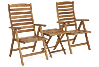 Meble ogrodowe drewniane Akacja 50 cm 2+1