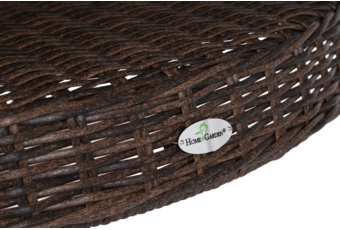 Meble ogrodowe technorattanowe Bristol Round Elegant 150 cm Brown Mat / Brown Melange 6+1