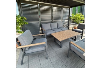 Zestaw mebli aluminiowych Turyn Dark Grey / Grey Melange