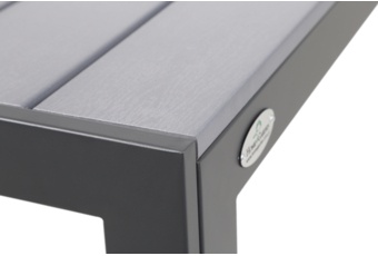 Meble ogrodowe aluminiowe Ibiza 150 cm Grey / Window Grey 6+1
