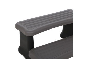 Schodki Aquess PVC Black / Grey do wanny ogrodowej z hydromasażem