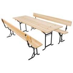 Ogrodowy zestaw piwny z oparciami 220 cm