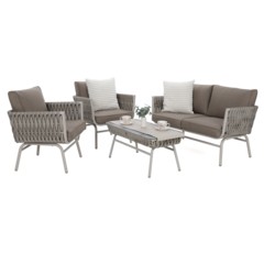 Meble ogrodowe technorattanowe Tasos Cream / Latte