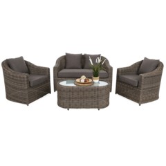 Meble ogrodowe technorattanowe Modena Silk Grey / Melange