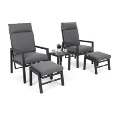 Meble ogrodowe aluminiowe Morton Dark Grey / Grey