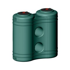 Zbiornik na deszczówkę MPI Rimini 1000 l zielony