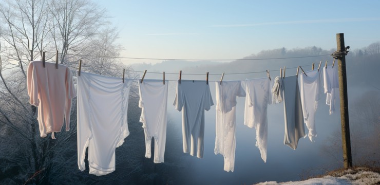 Suszenie prania zimą na dworze – jak to robić?